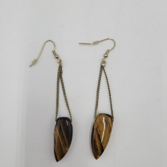 Women's Arrowhead Drop Dangle Earrings Tiger Eye Wire Hook Fashion Jewelry - Picture 3 of 5